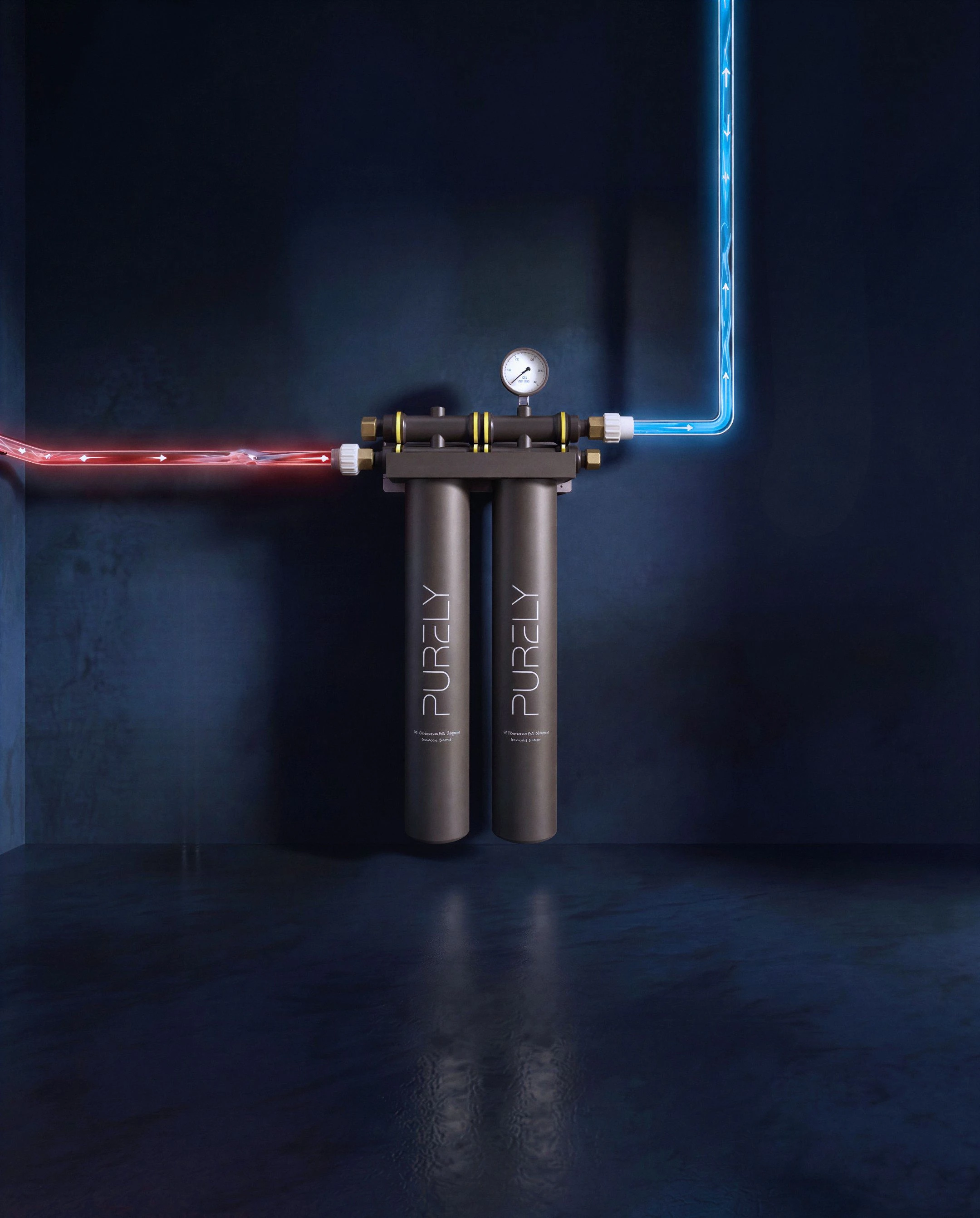 The Purely P1+ Defender dual-stage whole-home filtration system